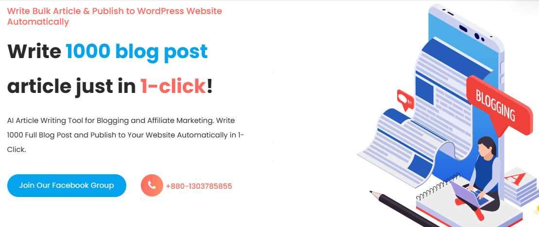 Write 1K Blog Articles with Affpilot in 1-Click